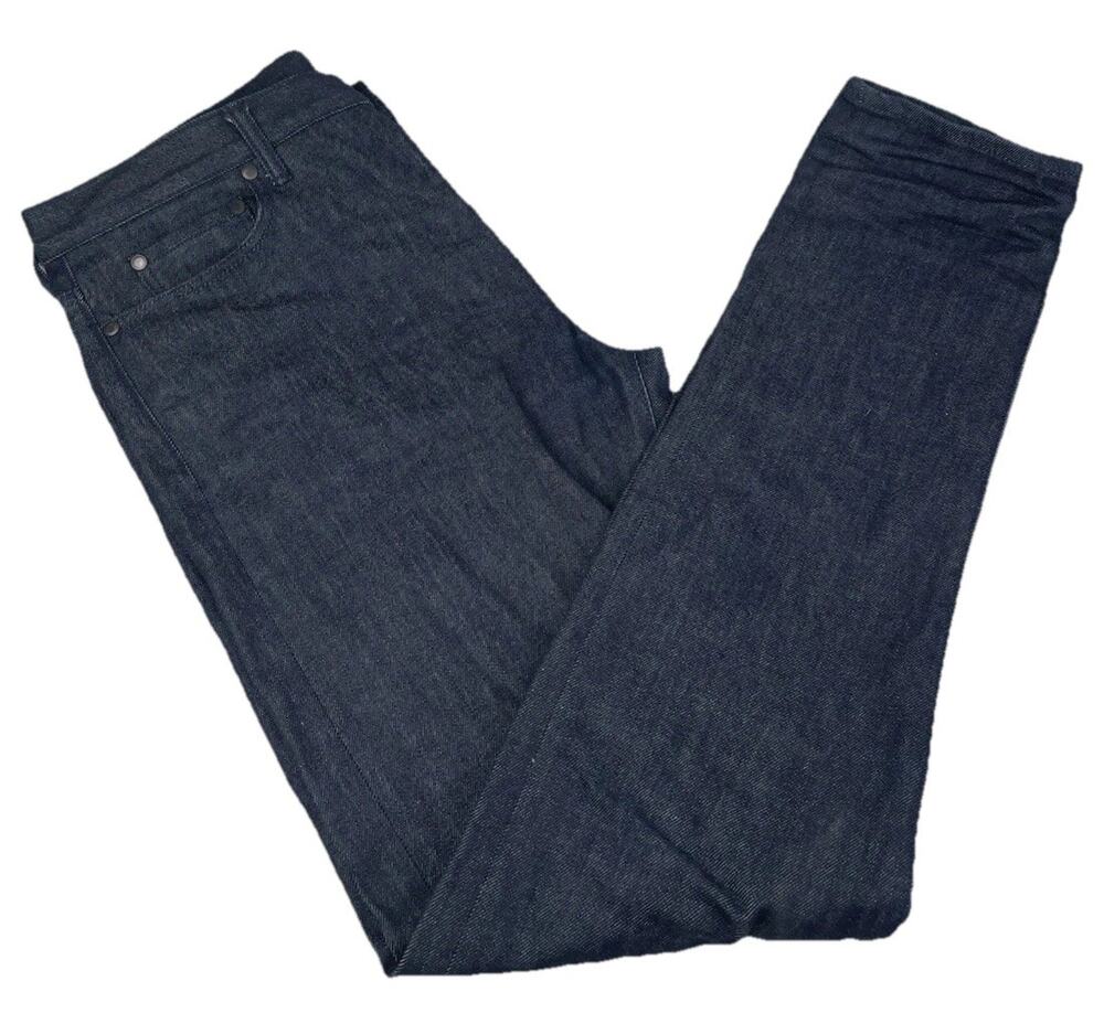 John Elliott The Daze Jeans 33x33 Made In JPN Dark Indigo Denim Relaxed Straight
